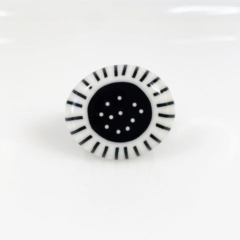 Small Monochrome Cocktail Rings