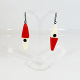 Diamond Shaped Tilt Drop Earrings