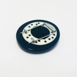 Unisex Monochrome Abstract Brooch