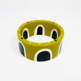 Abstract Pop Cuff Bracelet / In Olive Green