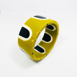 Abstract Pop Cuff Bracelet / In Olive Green