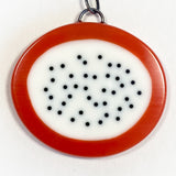 Polka Dot Oval Pendants