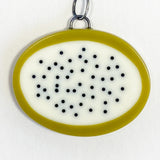 Polka Dot Oval Pendants