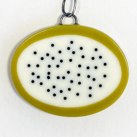 Polka Dot Oval Pendants