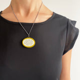 Polka Dot Oval Pendants