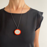 Polka Dot Oval Pendants
