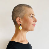 Dotty Olive Resin Dangle Earrings