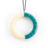 Teal blue modernist pendant
