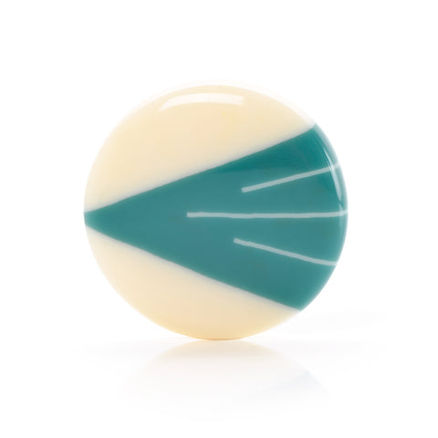 Art Deco Sun Ray style circular brooch