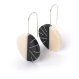 Minimalist handmade resin drop earrings