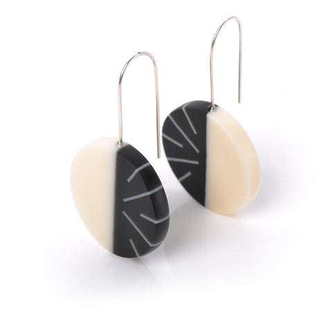 Minimalist handmade resin drop earrings