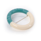 Handmade resin brooch - circular modernist design