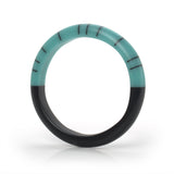 Teal and black resin bracelet