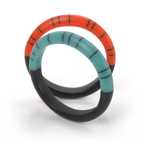 Geometric resin bracelets