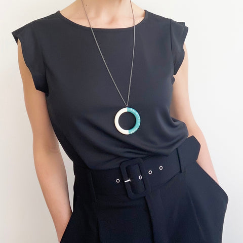 Lunula Hoop Pendant