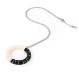 Monochrome long geometric pendant