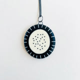 Large Pebble Shaped Monochrome Pendant
