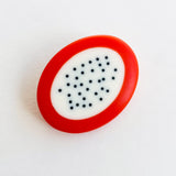 Small Pebble Shaped Tangerine Brooch
