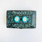 Pebble Shaped Teal Drop Earrings