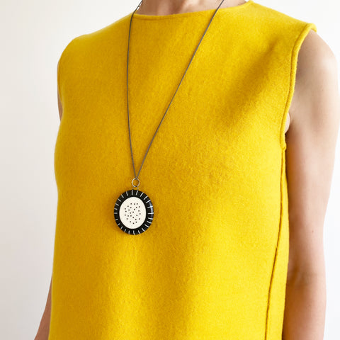 Large Pebble Shaped Monochrome Pendant