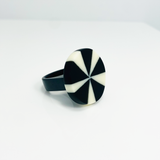 Black and White Carousel Ring