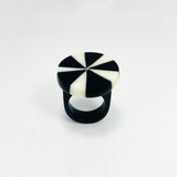 Black and White Carousel Ring