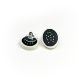 Monochrome Oval Stud Earrings