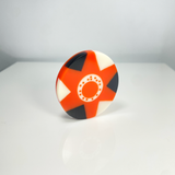 Harlequin Orange Brooch