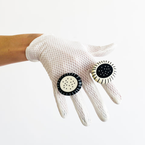 Large Monochrome Cocktail Rings
