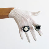Small Monochrome Cocktail Rings