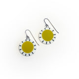 Sun Disk Drop Earrings