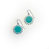 Sun Disk Drop Earrings