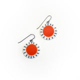 Sun Disk Drop Earrings