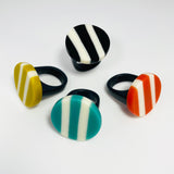 Candy Stripes Statement Rings