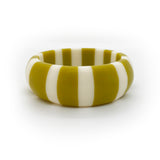 Lime Green Candy Stripe Cuff  /  Small