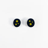 Polka Dots Oval Stud Earrings
