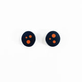 Polka Dots Oval Stud Earrings