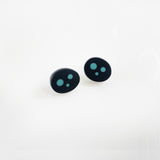 Polka Dots Oval Stud Earrings