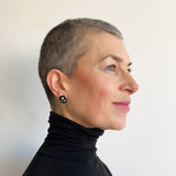 Polka Dots Oval Stud Earrings