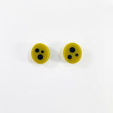 Polka Dots Oval Stud Earrings