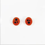 Polka Dots Oval Stud Earrings