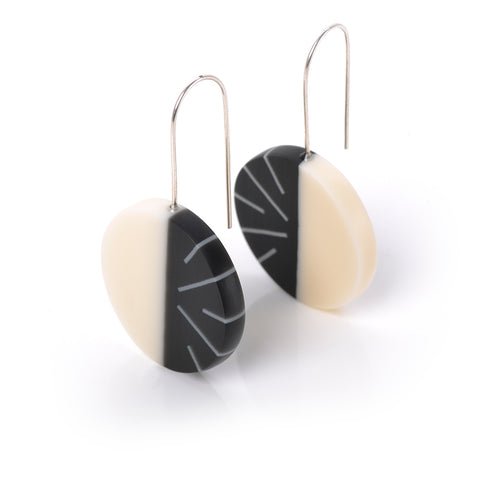 Minimalist handmade resin drop earrings 