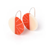 Lunula wire drop earrings
