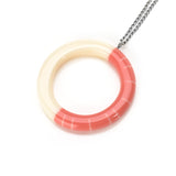 Pink Lunula Hoop Pendant