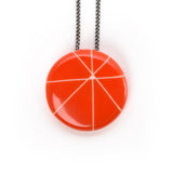 Midcentury modern design orange pendant 