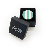 Candy stripes statement resin ring displayed in Tiki gift box